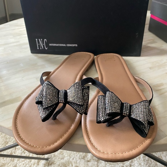 INC International Concepts Shoes - Sparkly thong sandals